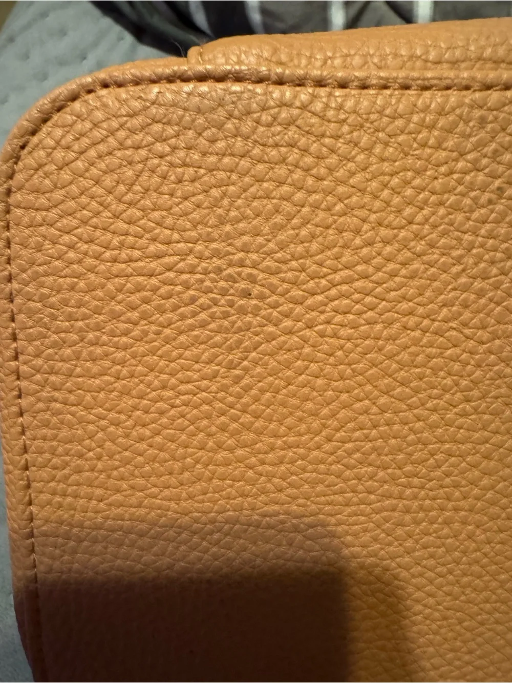 NEW Luxe Rose Textured Leather Double-Zip Cosmetic Case - Picture 12 of 13